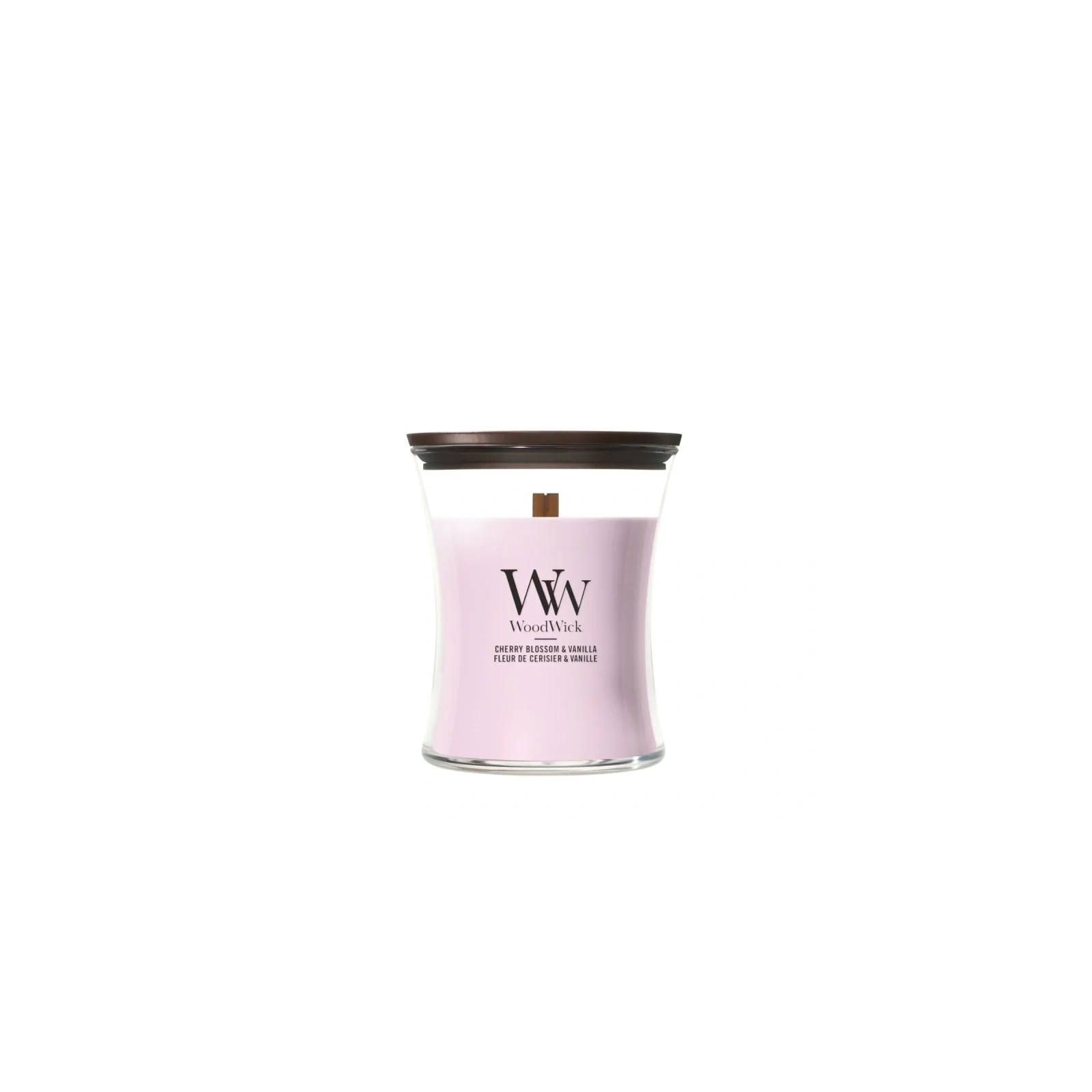 WOODWICK Pluswick Średnia świeca w słoiku CHERRY BLOSSOM & VANILLA 275g