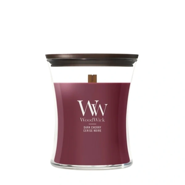 WOODWICK Pluswick Średnia świeca w słoiku DARK CHERRY 275g