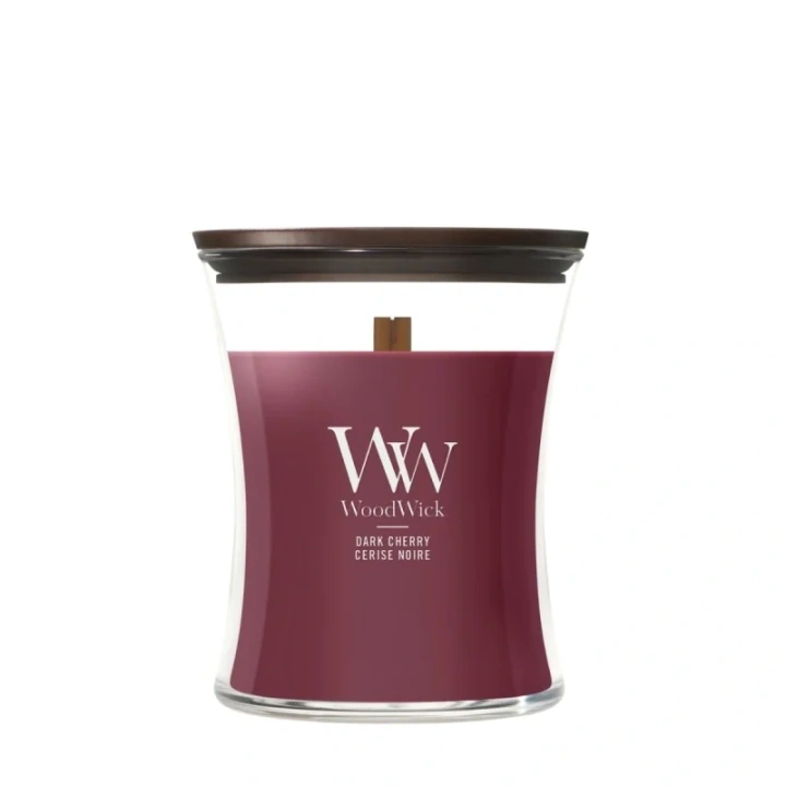 WOODWICK Pluswick Średnia świeca w słoiku DARK CHERRY 275g