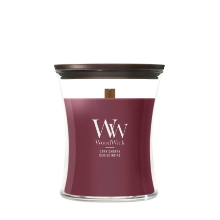 WOODWICK Pluswick Średnia świeca w słoiku DARK CHERRY 275g