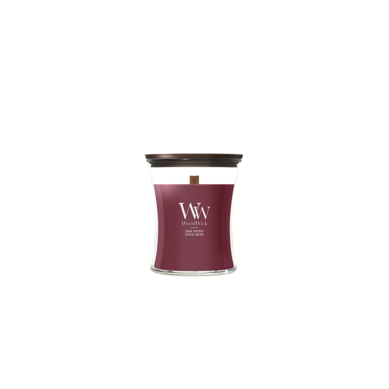 WOODWICK Pluswick Średnia świeca w słoiku DARK CHERRY 275g