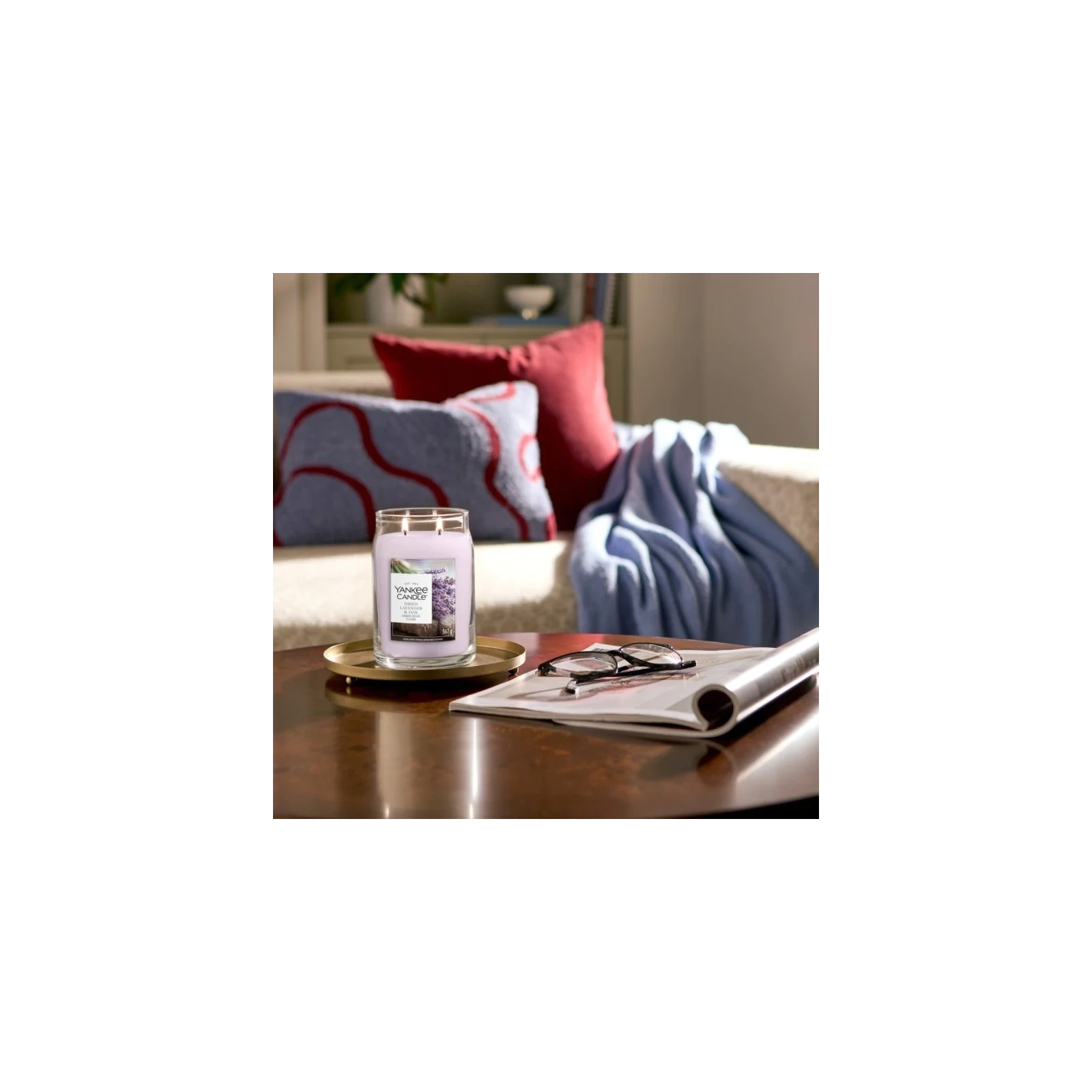 YANKEE CANDLE Signature Duża świeca w słoiku DRIED LAVENDER & OAK 567g