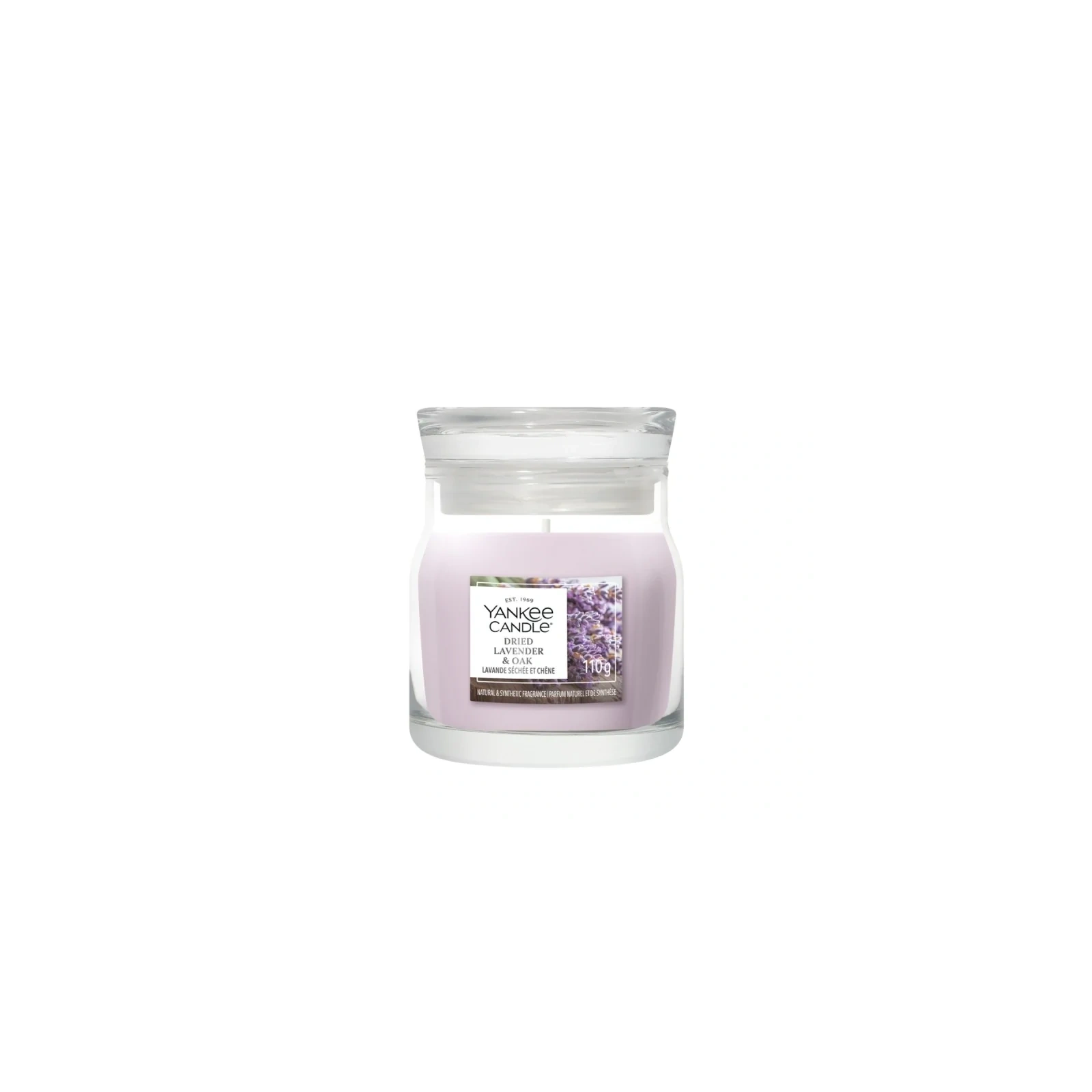 WOODWICK Pluswick Mała świeca w słoiku DRIED LAVENDER & OAK 85g