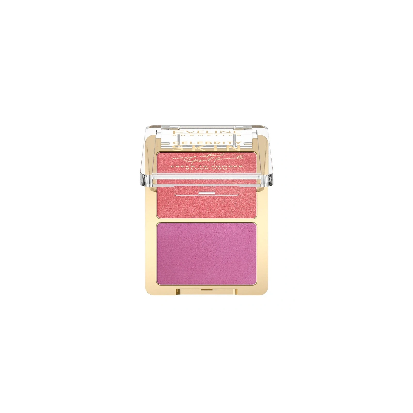 EVELINE Celebrity Skin kremowy róż do policzków duet 02 Sunset Flush 8g