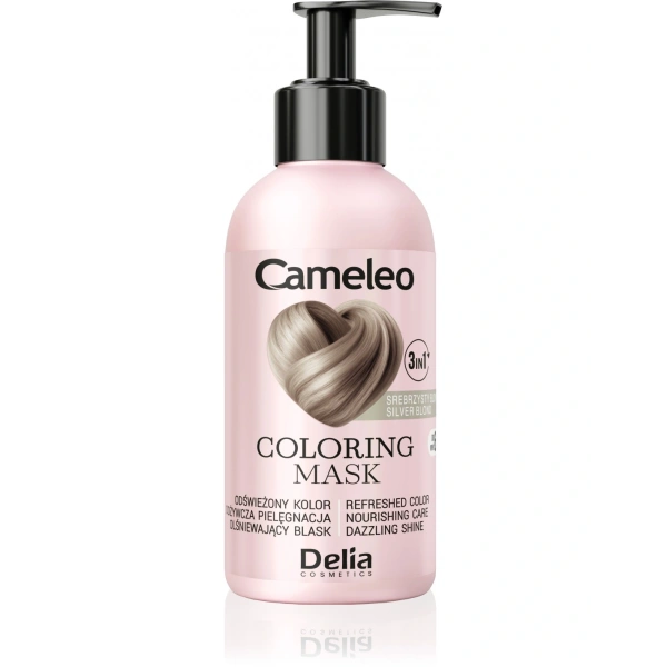 DELIA Cameleo Coloring Mask maska koloryzująca do włosów 3w1 Srebrzysty Blond 120ml