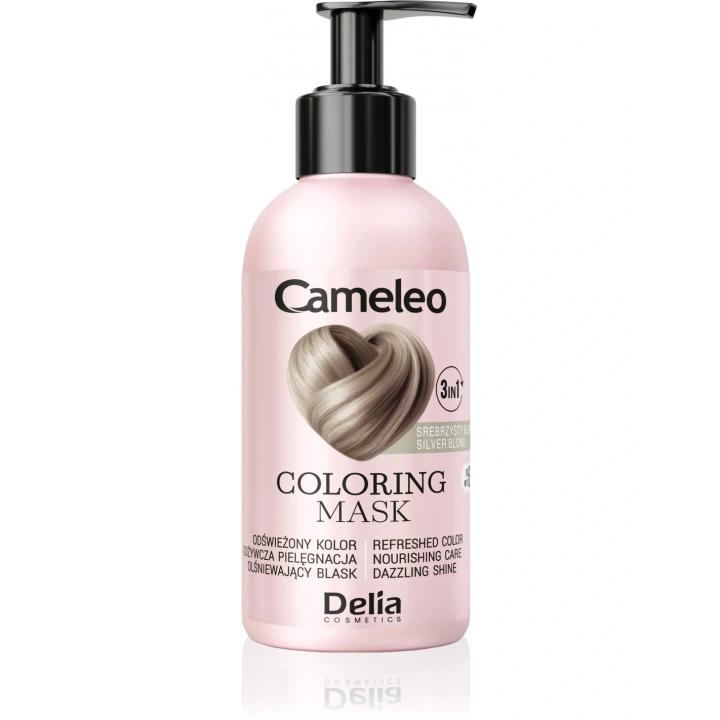 DELIA Cameleo Coloring Mask maska koloryzująca do włosów 3w1 Srebrzysty Blond 120ml