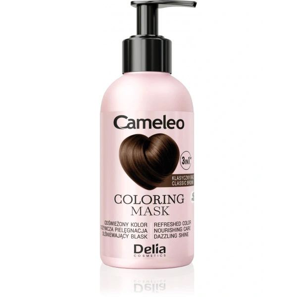 DELIA Cameleo Coloring Mask maska koloryzująca do włosów 3w1 Klasyczny Brąz 120ml