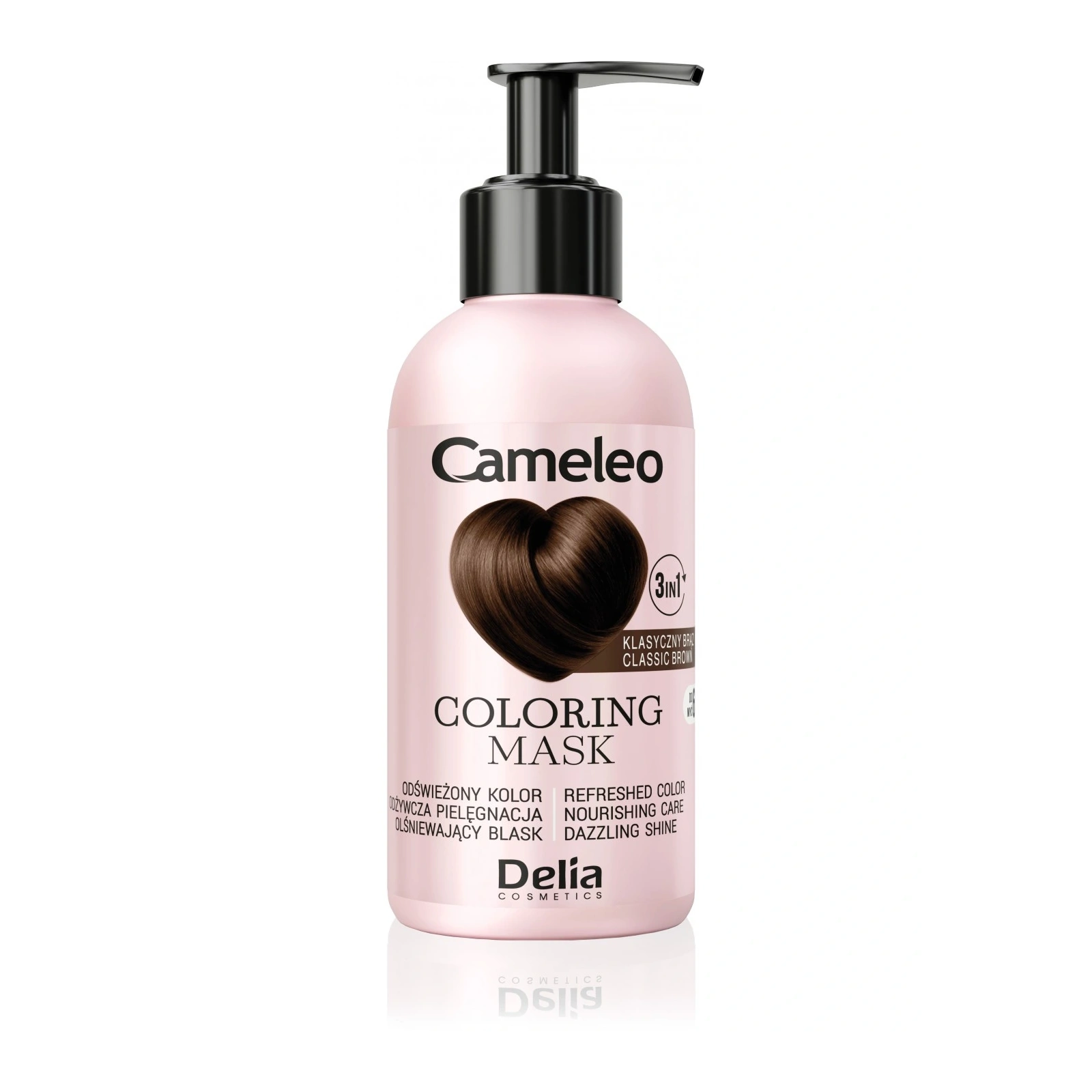 DELIA Cameleo Coloring Mask maska koloryzująca do włosów 3w1 Klasyczny Brąz 120ml