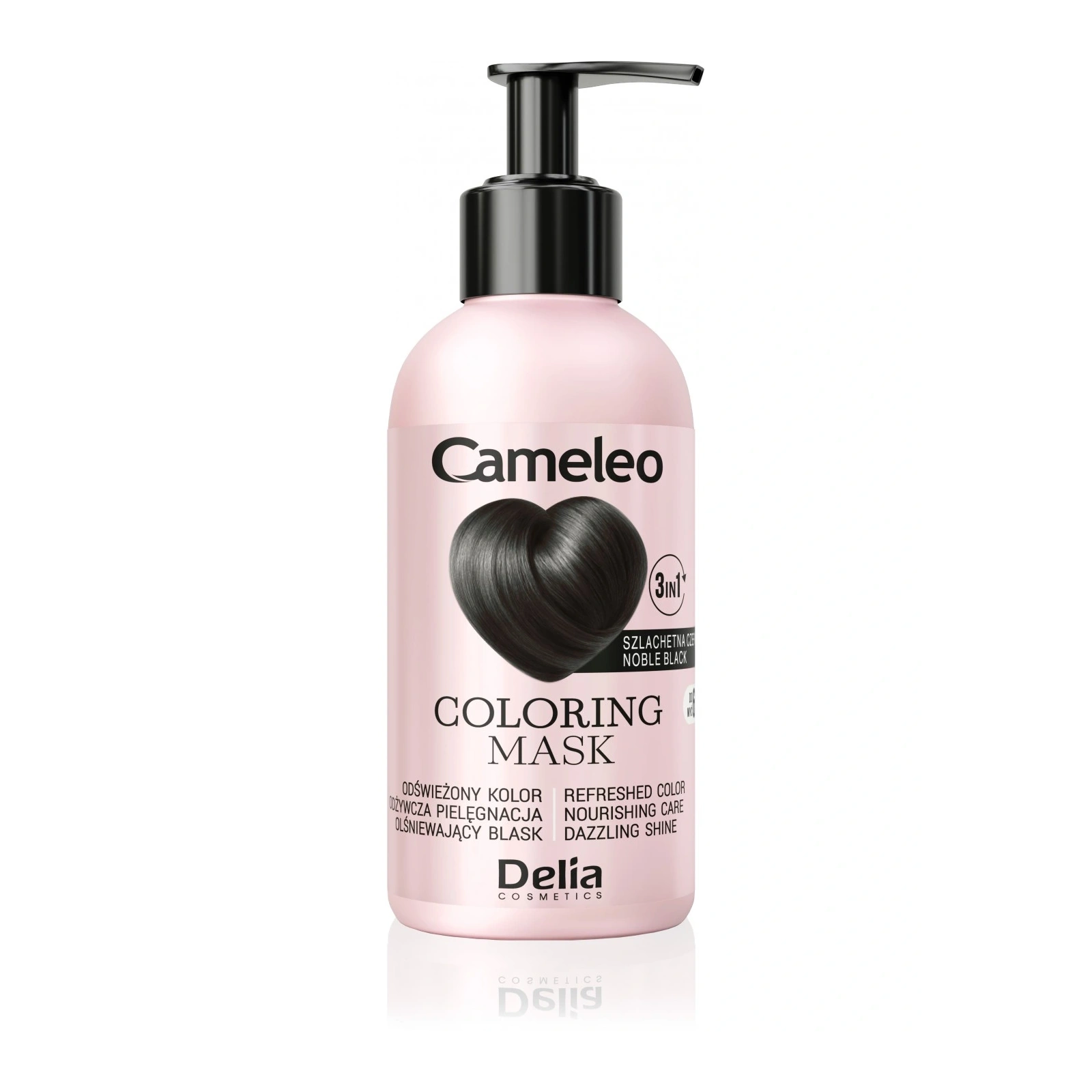 DELIA Cameleo Coloring Mask maska koloryzująca do włosów 3w1 Szlachetna Czerń 120ml