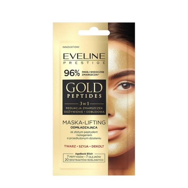 EVELINE Gold Peptides maska-lifting do twarzy odmładzająca 3w1 8ml