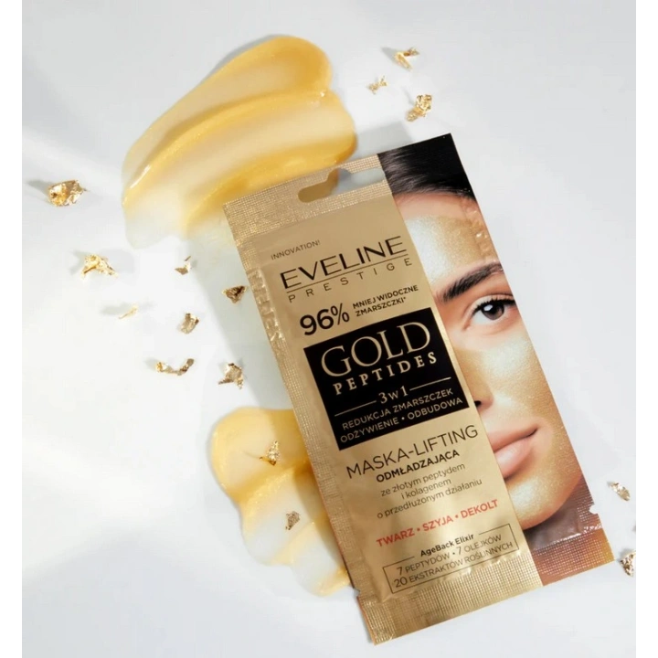 EVELINE Gold Peptides maska-lifting do twarzy odmładzająca 3w1 8ml