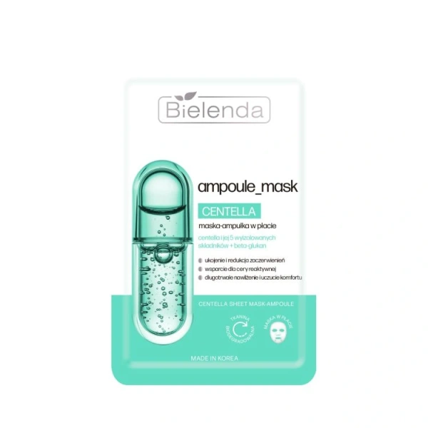 BIELENDA Ampoule Mask Centella maska-ampułka w płacie 1szt
