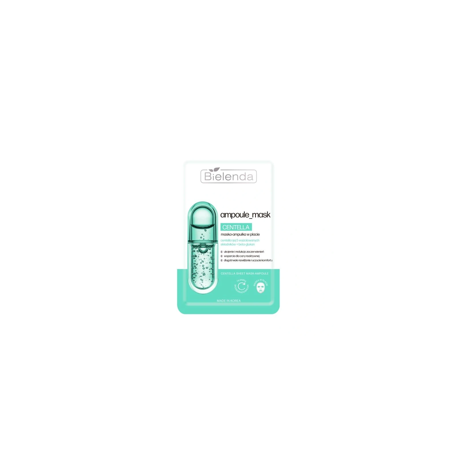BIELENDA Ampoule Mask Centella maska-ampułka w płacie 1szt