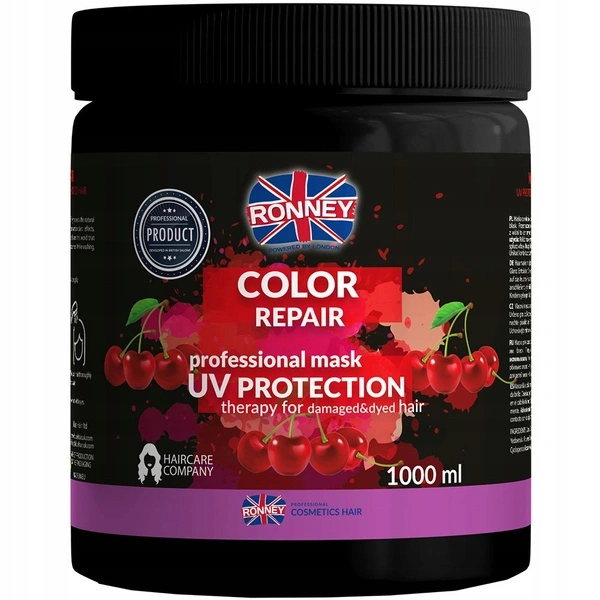 RONNEY Color Repair Cherry UV Protection maska do włosów farbowanych1000ml