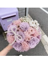 ECARLA Flower Box bukiet mydlanych kwiatów w rożku Fiolet BUK30