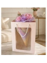 ECARLA Flower Box bukiet mydlanych kwiatów w rożku Fiolet BUK30
