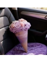 ECARLA Flower Box bukiet mydlanych kwiatów w rożku Fiolet BUK30
