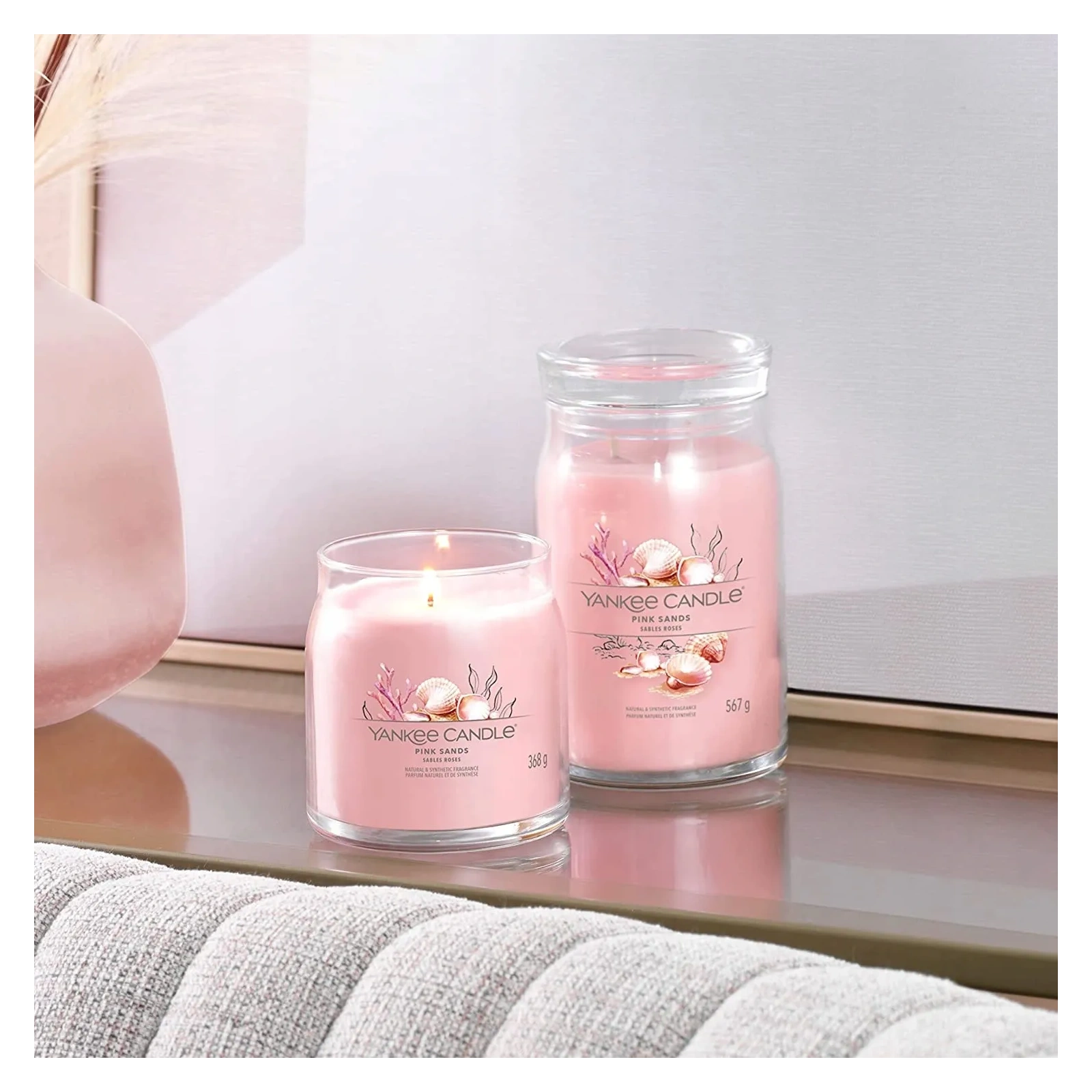 YANKEE CANDLE Signature Średnia świeca w słoiku PINK SANDS 368g