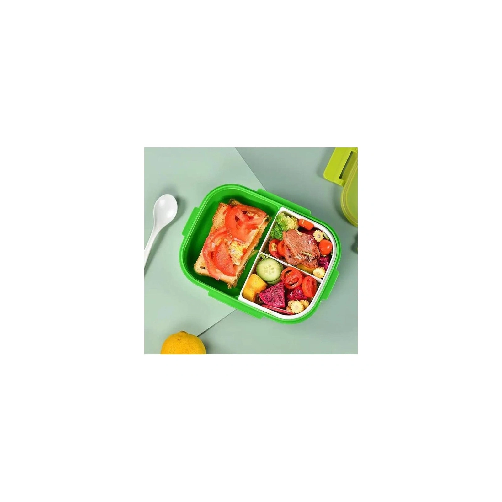 ECARLA Lunch Box śniadaniówka zestaw z bidonem Zielony PJM47ZIE