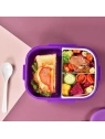 ECARLA Lunch Box śniadaniówka zestaw z bidonem Fioletowy PJM47F