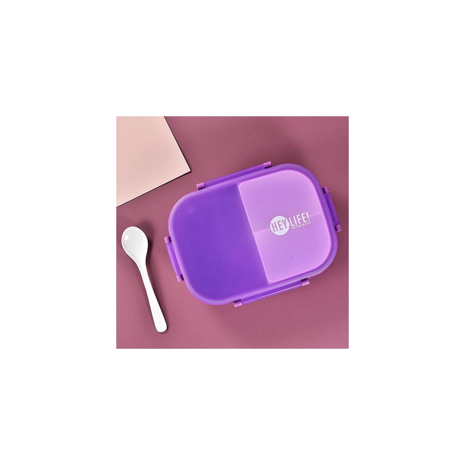 ECARLA Lunch Box śniadaniówka zestaw z bidonem Fioletowy PJM47F