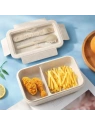 ECARLA Lunch Box śniadaniówka ze sztućcami 850ml Beżowy PJM46