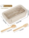 ECARLA Lunch Box śniadaniówka ze sztućcami 850ml Beżowy PJM46