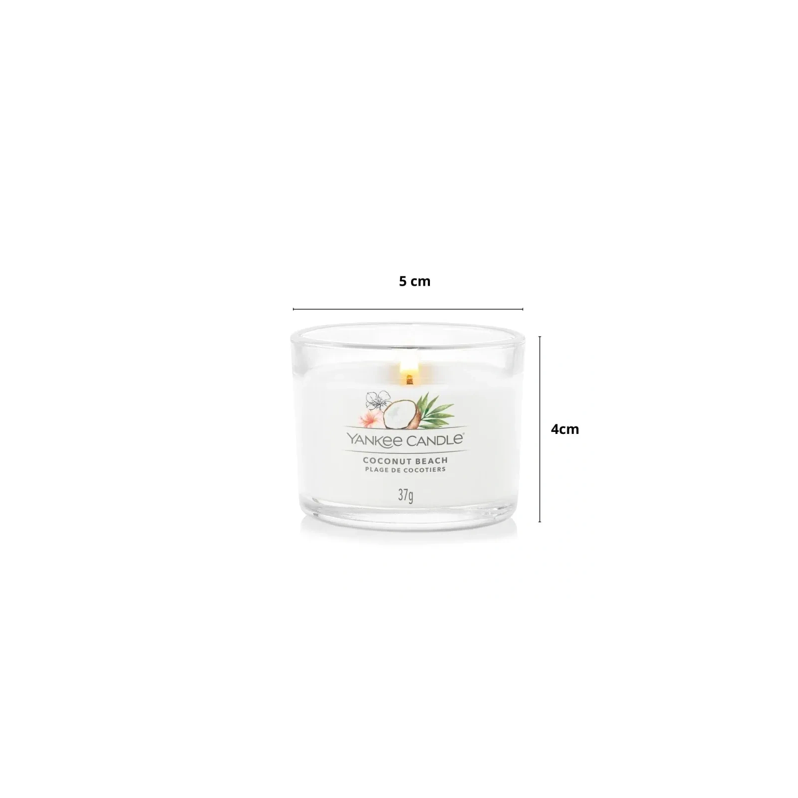 YANKEE CANDLE Signature Mini świeca w słoiku COCONUT BEACH 37g