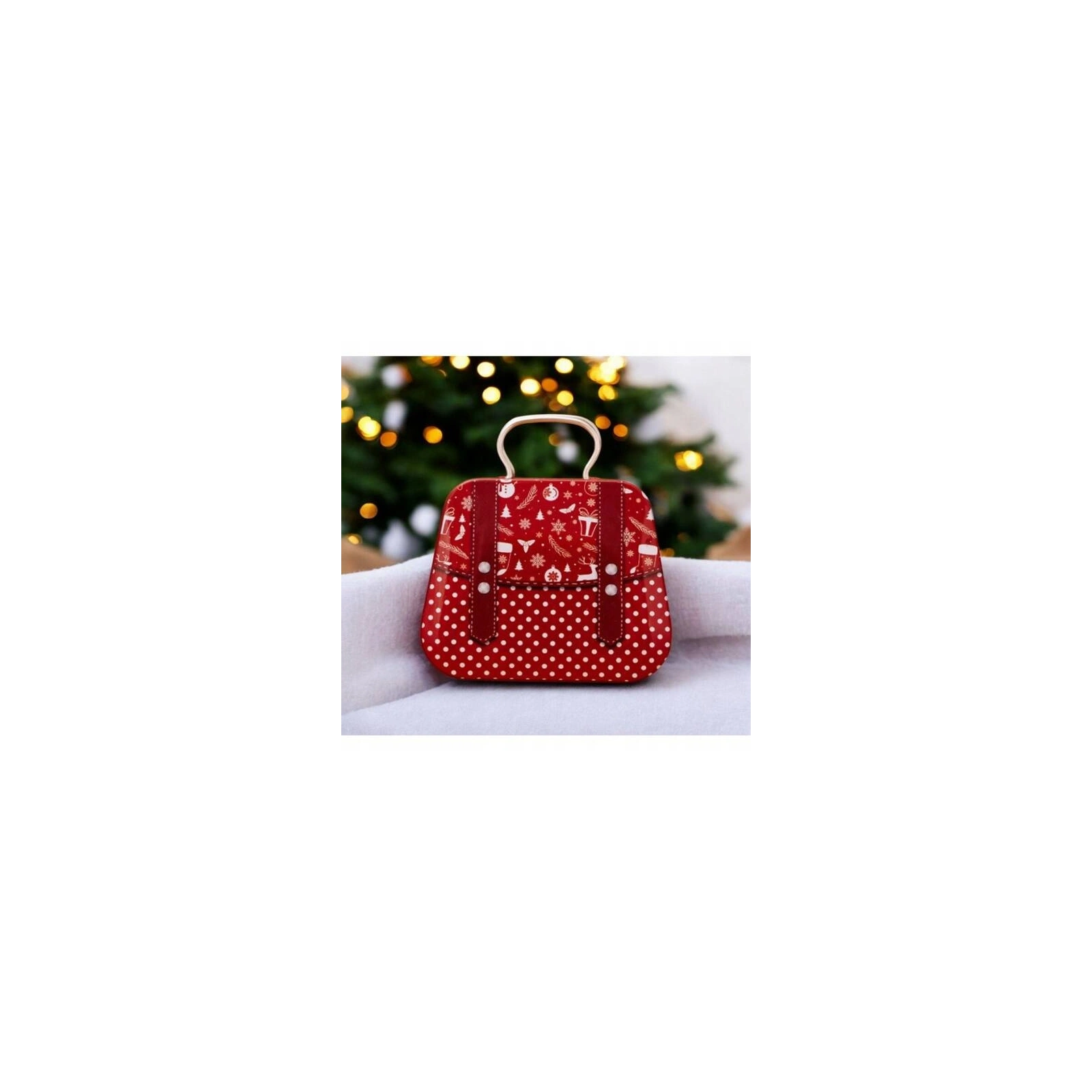 ECARLA mini pojemniczek z uchwytem na cukierki 7x5,5cm Święta KSN164