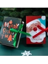 ECARLA pudełko prezentowe świąteczne z kokardą 13x9x4,5cm Merry Christmas Zielone OPO34 