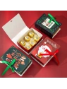ECARLA pudełko prezentowe świąteczne z kokardą 13x9x4,5cm Merry Christmas Zielone OPO34 