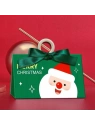 ECARLA torebka ozdobna świąteczna z kokardą 17x10x8,5cm Merry Christmas Zielone OPO37 