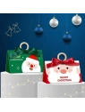 ECARLA torebka ozdobna świąteczna z kokardą 17x10x8,5cm Merry Christmas Zielone OPO37 