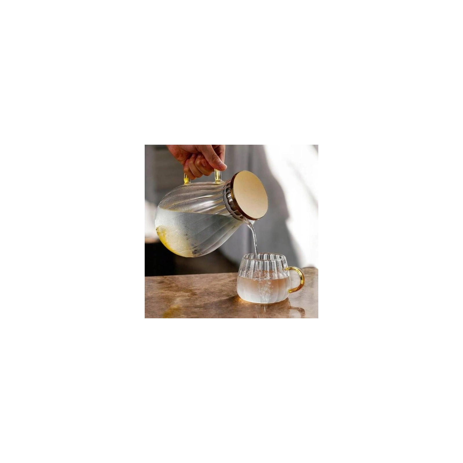 ECARLA filiżanka z uchem z falowanymi ściankami 350ml 1szt SZK84 