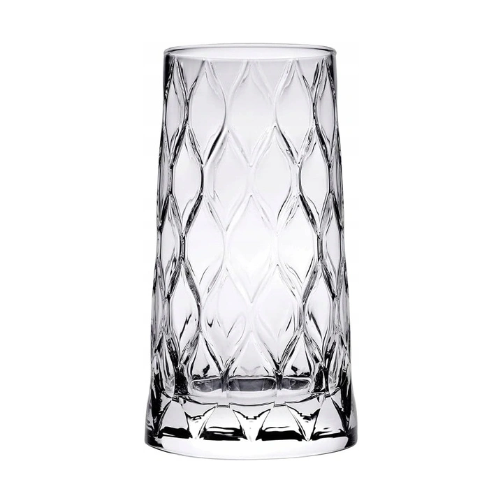 ECARLA zestaw szklanek ryflowanych wysokich 475ml SZK184ZESTAW3