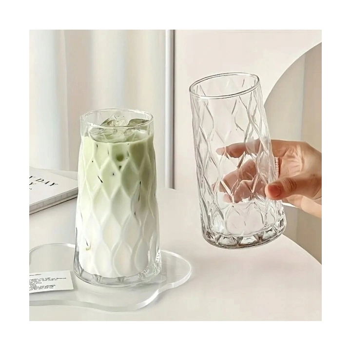 ECARLA zestaw szklanek ryflowanych wysokich 475ml SZK184ZESTAW3