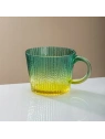 ECARLA filiżanka ryflowana duża 380ml Zieleń Ombre SZK176