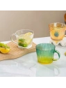 ECARLA filiżanka ryflowana duża 380ml Zieleń Ombre SZK176