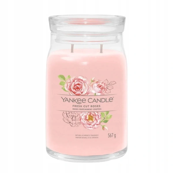 YANKEE CANDLE Signature Duża świeca w słoiku FRESH CUT ROSES 567g
