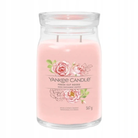 YANKEE CANDLE Signature Duża świeca w słoiku FRESH CUT ROSES 567g