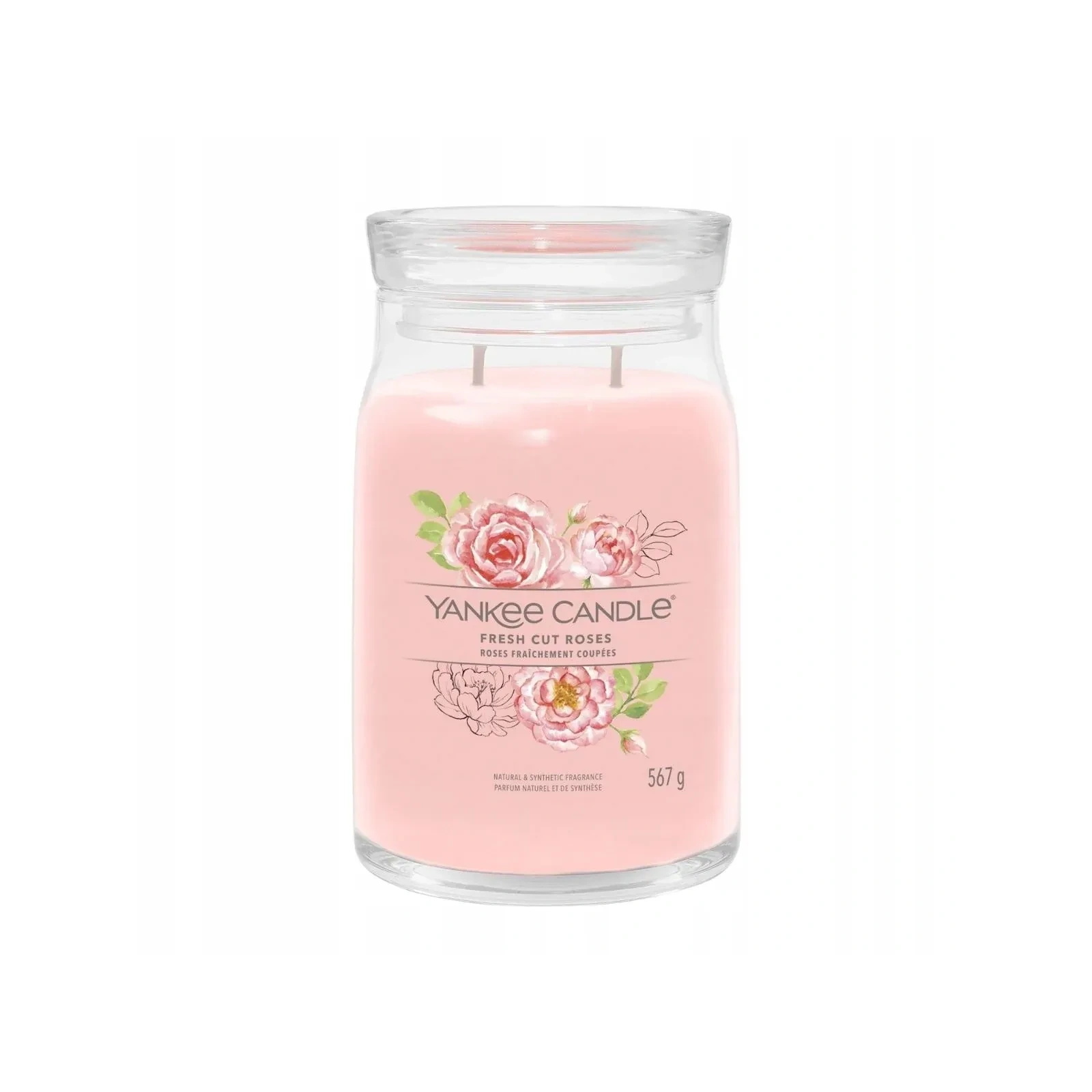 YANKEE CANDLE Signature Duża świeca w słoiku FRESH CUT ROSES 567g