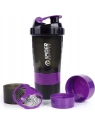 ECARLA shaker sportowy do odżywki białkowej z sitkiem 500ml Fioletowy BD55FIO
