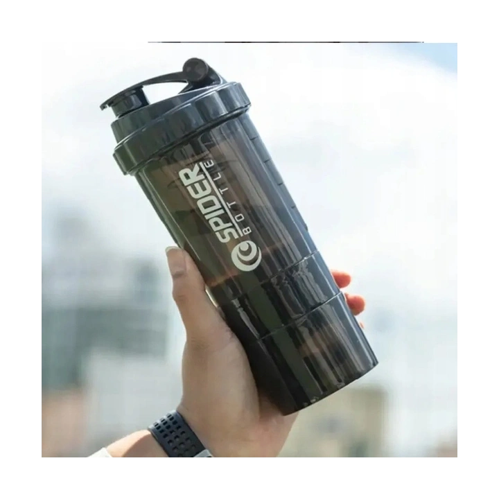 ECARLA shaker sportowy do odżywki białkowej z sitkiem 500ml Czarny BD55CZ