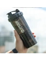 ECARLA shaker sportowy do odżywki białkowej z sitkiem 500ml Czarny BD55CZ