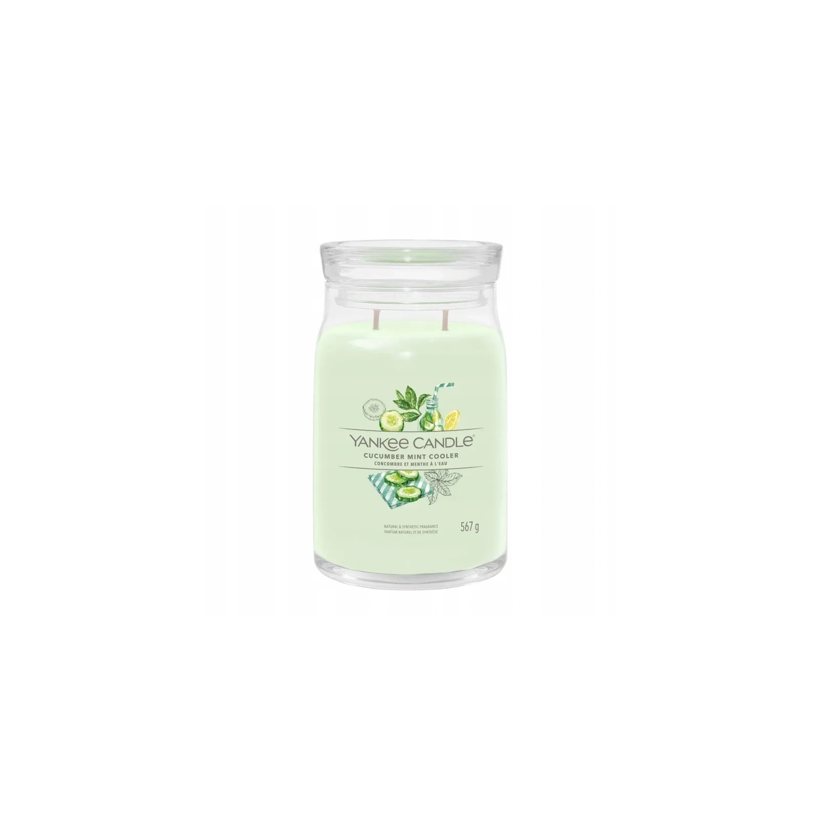YANKEE CANDLE Signature Duża świeca w słoiku CUCUMBER MINT COOLER 567g