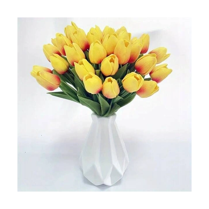 ECARLA sztuczna roślina Tulipan wysokość 36cm Żółty SZR06ZO 1szt