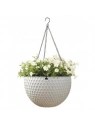 ECARLA doniczka na kwiaty wisząca Kremowa Plaster Miodu 26cm ROS10K