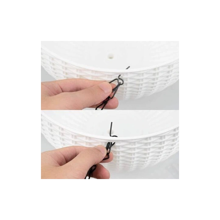 ECARLA doniczka na kwiaty wisząca Kremowa Plaster Miodu 26cm ROS10K