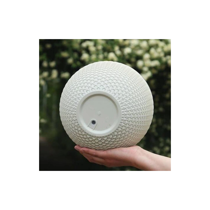 ECARLA doniczka na kwiaty wisząca Kremowa Plaster Miodu 26cm ROS10K