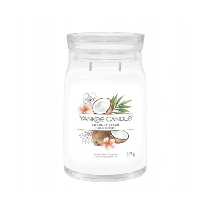 YANKEE CANDLE Signature Duża świeca w słoiku COCONUT BEACH 567g